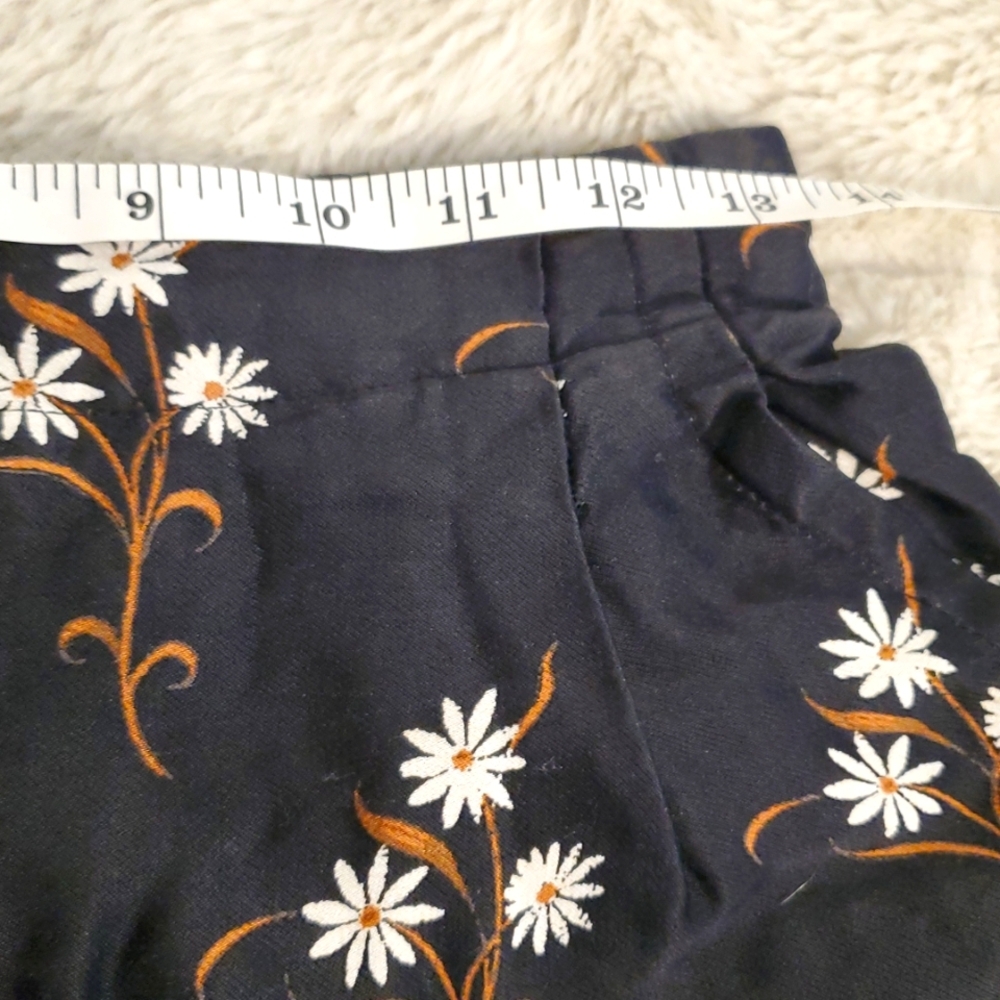 Anthropologie Navy Floral Wide-Leg Pants - Picture 15 of 16